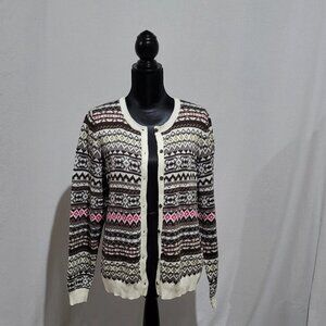 Eddie Bauer cardigan sweater button down granolacore cabincore cottagecore large